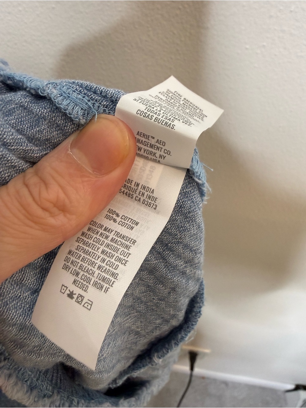 New Aerie Chambray Tiered Gauze 100% Cotton Twirly Fairy Cottagecore mini skirt - Picture 4 of 7